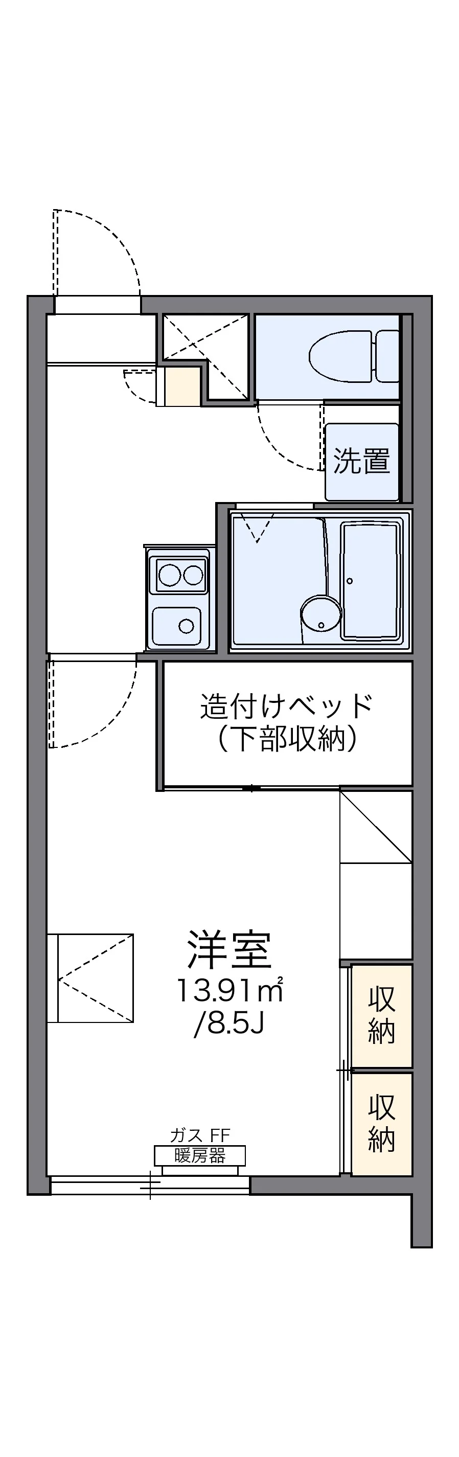 代表的な間取のため実際の間取とは異なる場合があります