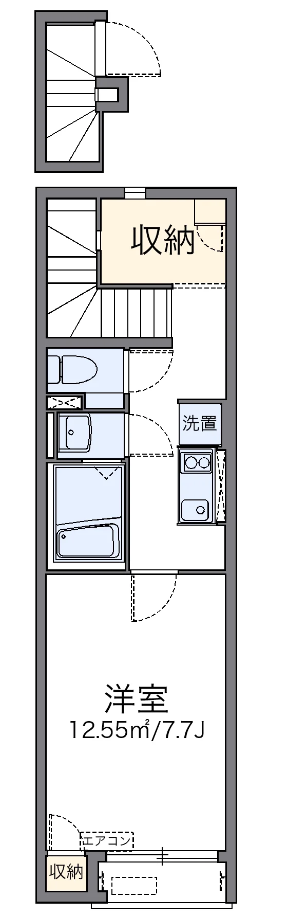 代表的な間取のため実際の間取とは異なる場合があります