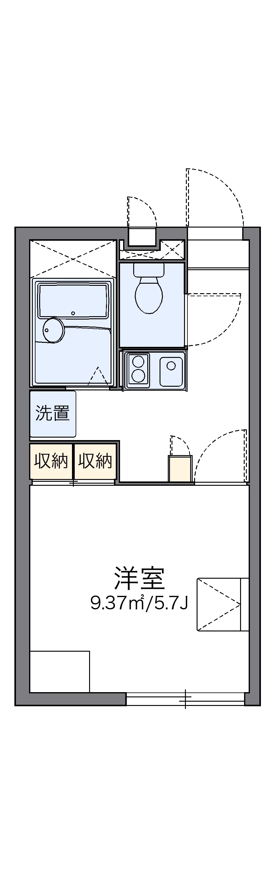 代表的な間取のため実際の間取とは異なる場合があります