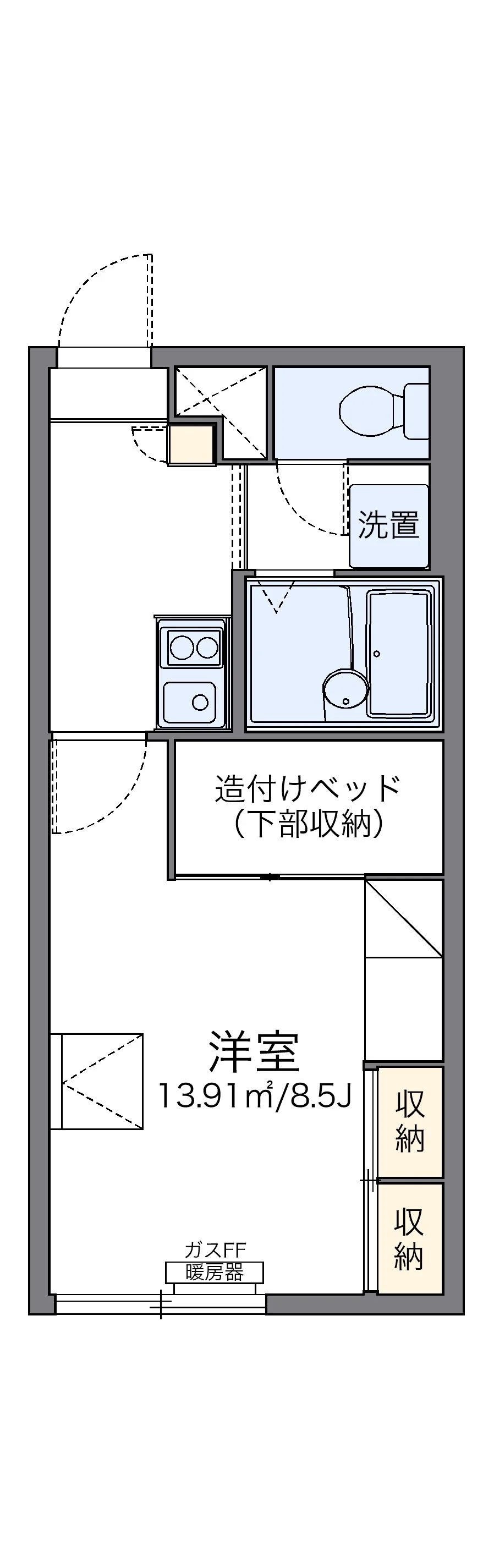 代表的な間取のため実際の間取とは異なる場合があります
