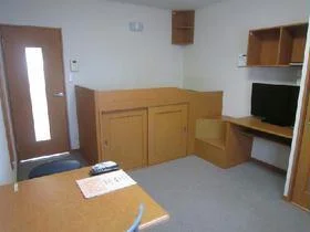 造付ベッドと収納です