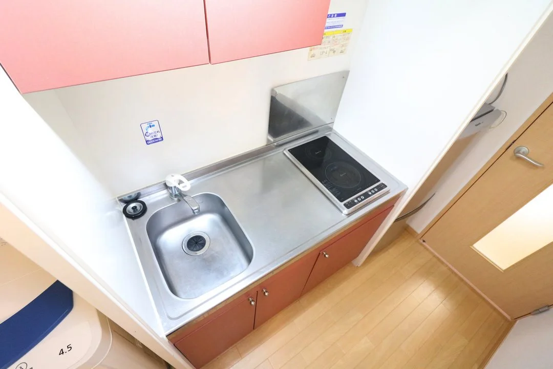 ワイドキッチン2口コンロでお掃除が楽チン