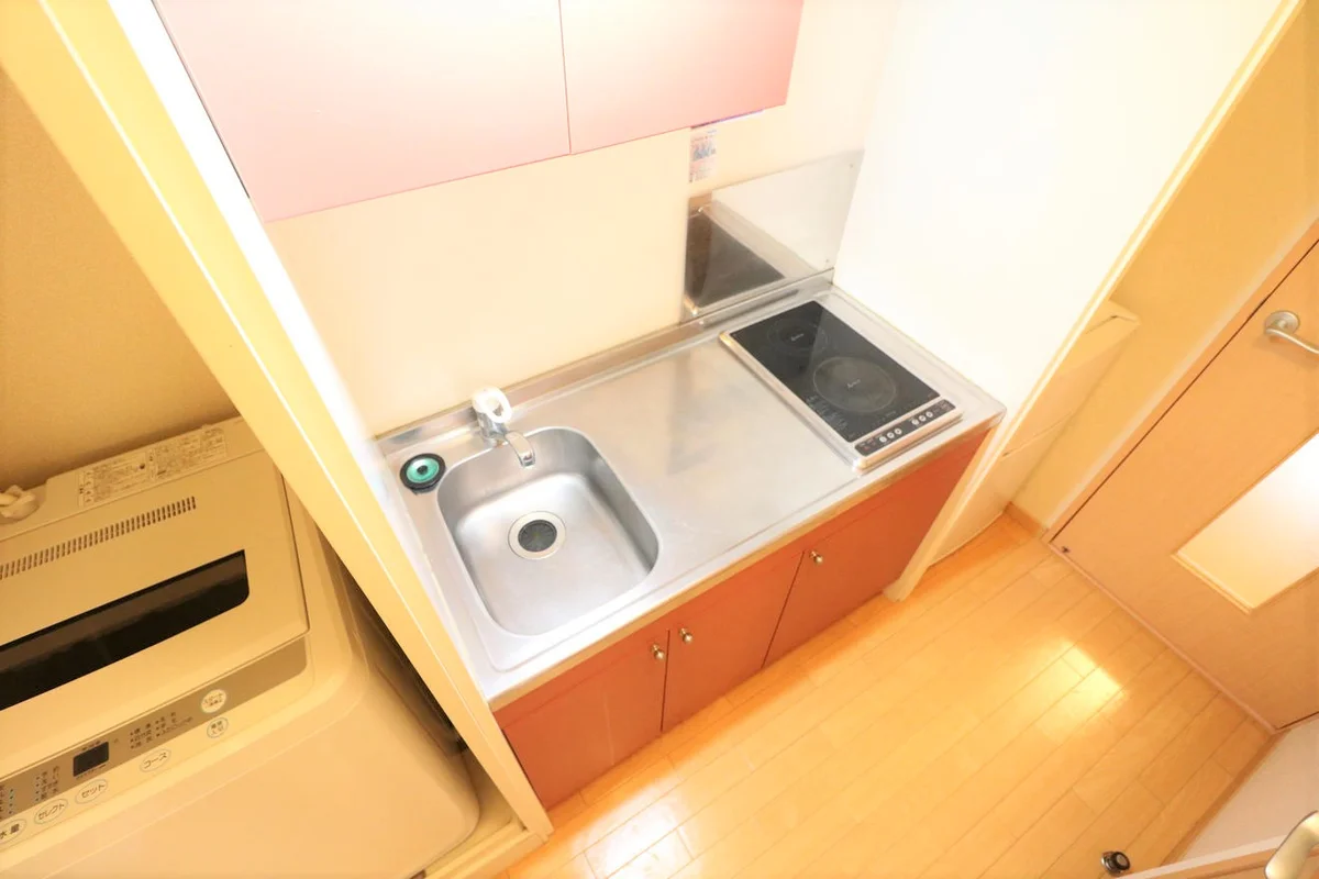 ワイドキッチン2口コンロでお掃除が楽チン