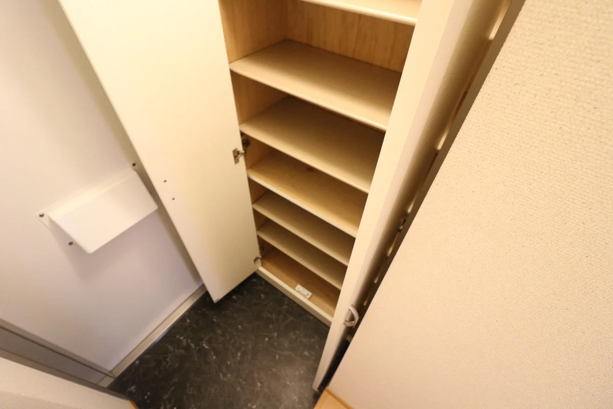 シューズボックス完備により女性でも安心