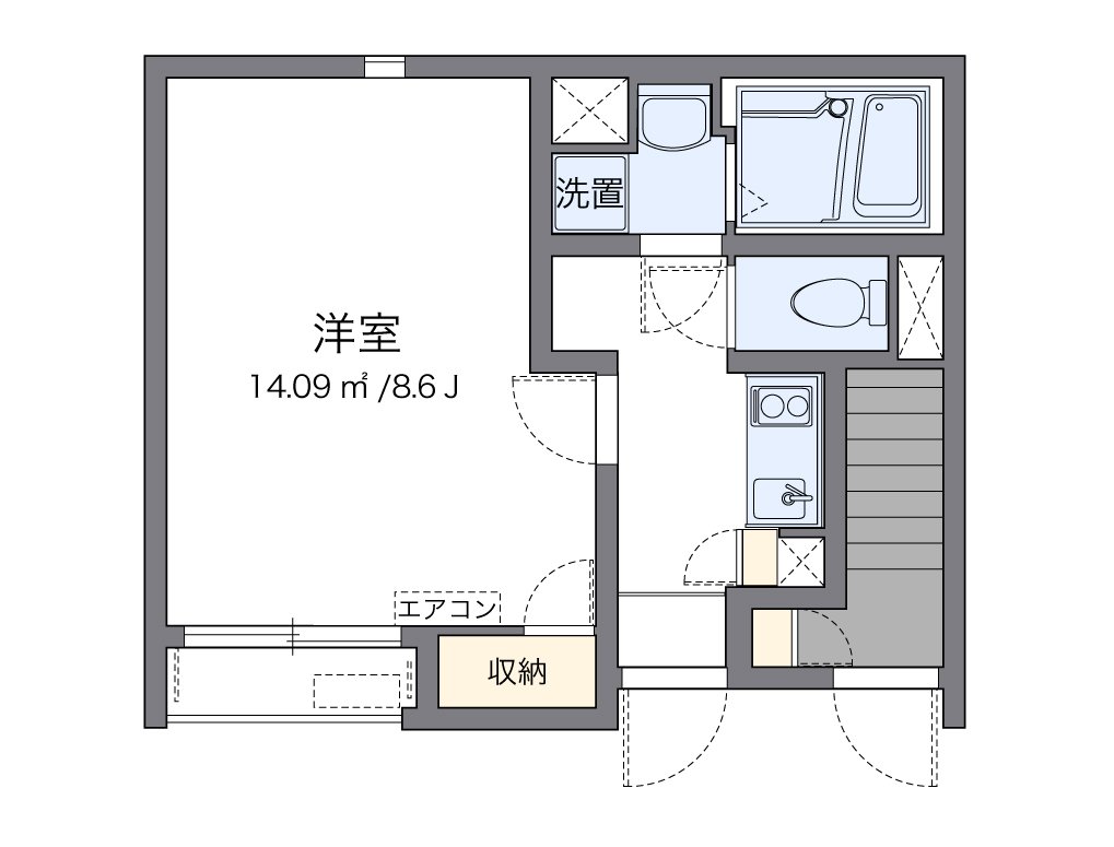 代表的な間取のため実際の間取とは異なる場合があります