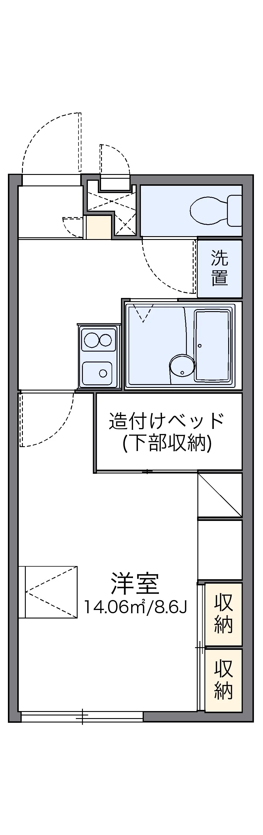 代表的な間取のため実際の間取とは異なる場合があります