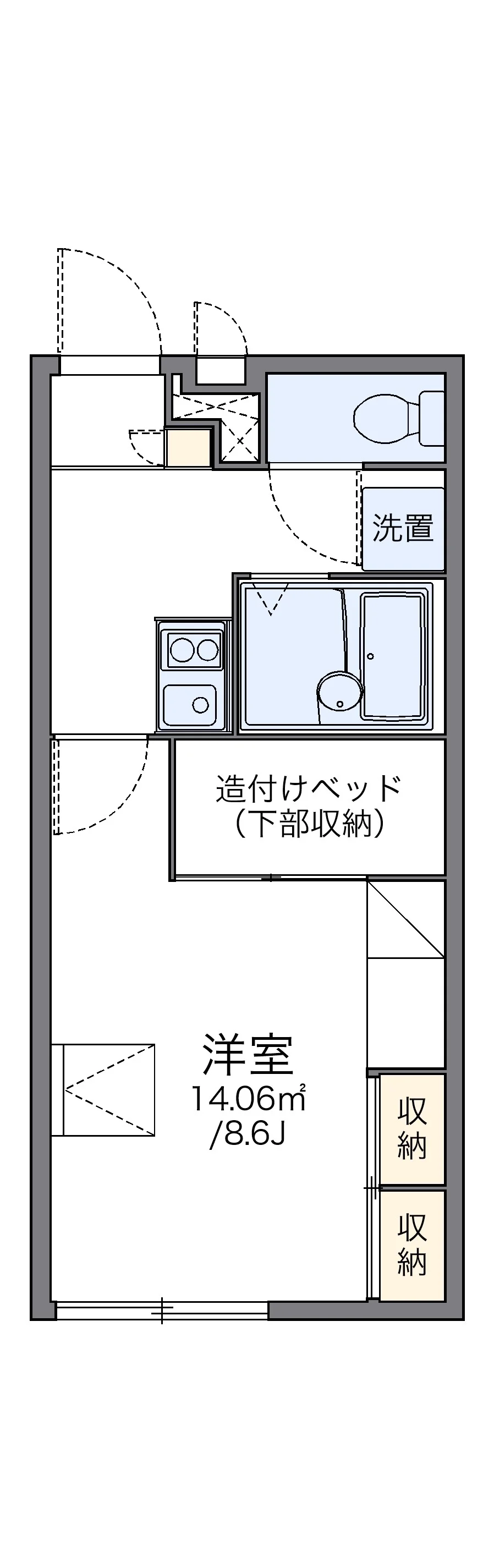 代表的な間取のため実際の間取とは異なる場合があります