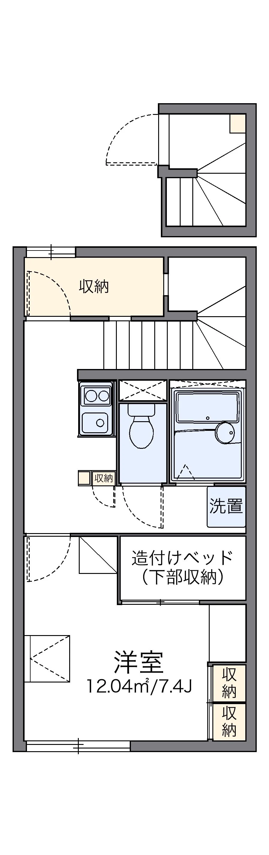代表的な間取のため実際の間取とは異なる場合があります