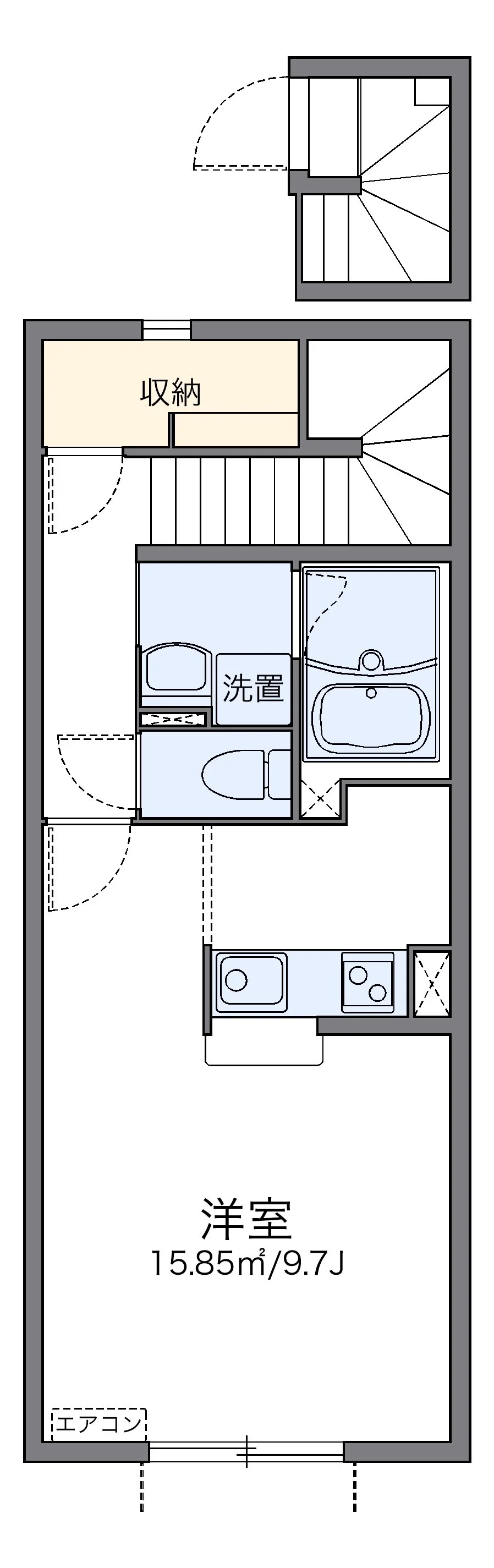 代表的な間取のため実際の間取とは異なる場合があります