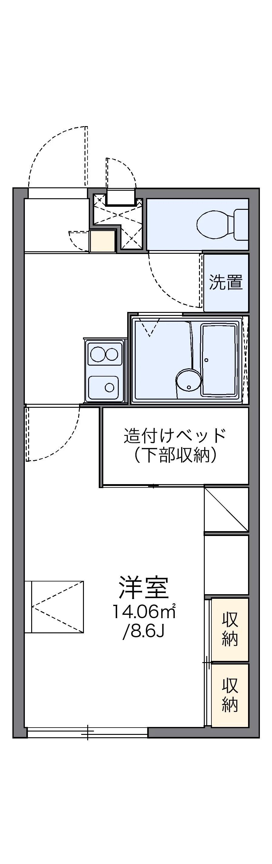 代表的な間取のため実際の間取とは異なる場合があります