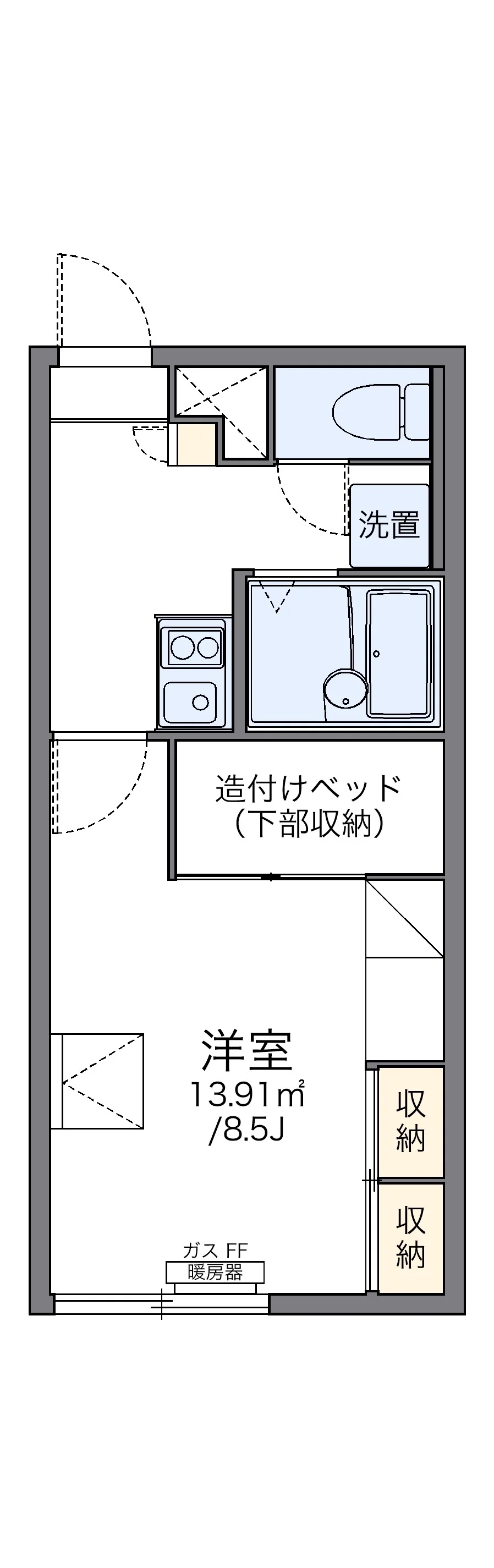 代表的な間取のため実際の間取とは異なる場合があります