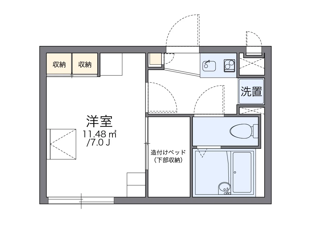 代表的な間取のため実際の間取とは異なる場合があります