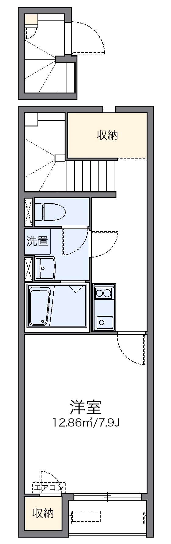 代表的な間取のため実際の間取とは異なる場合があります