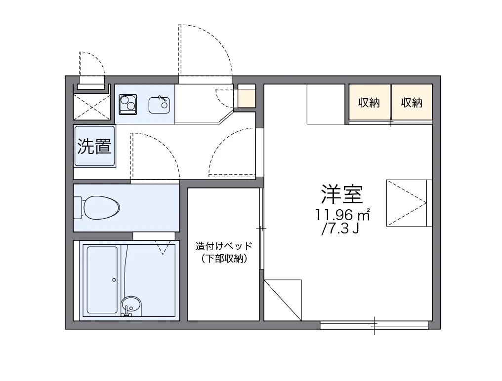 代表的な間取のため実際の間取とは異なる場合があります