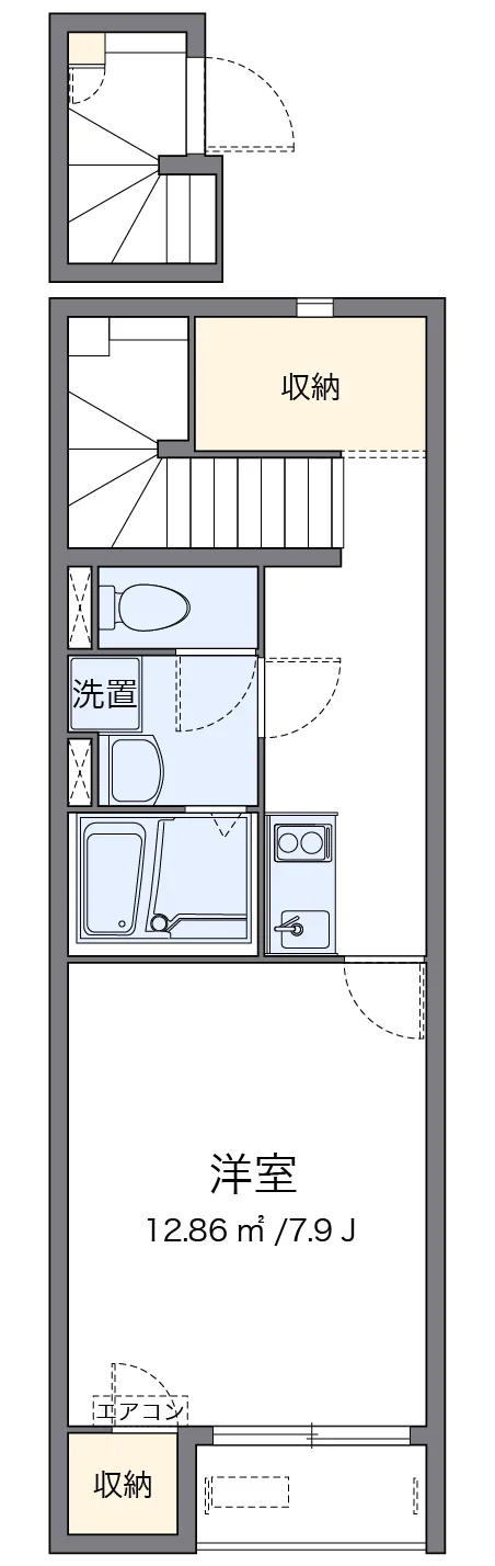 代表的な間取のため実際の間取とは異なる場合があります