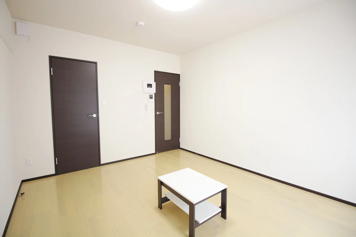 右の扉を開けるとキッチン、左の扉はクローゼットです！