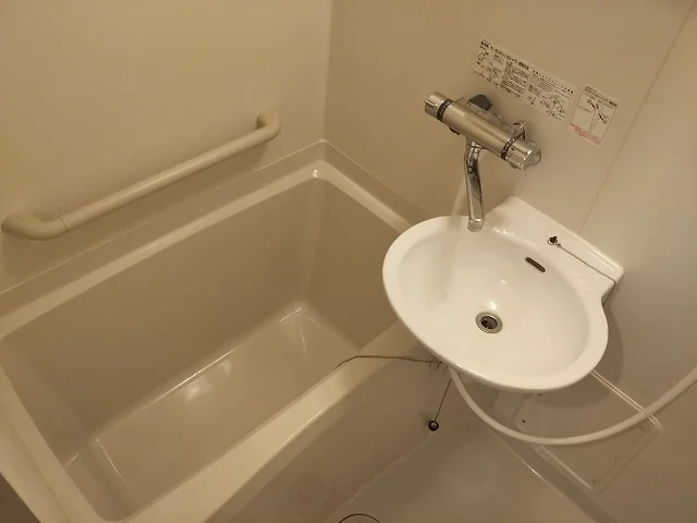 混合水栓で温度調節が簡単！