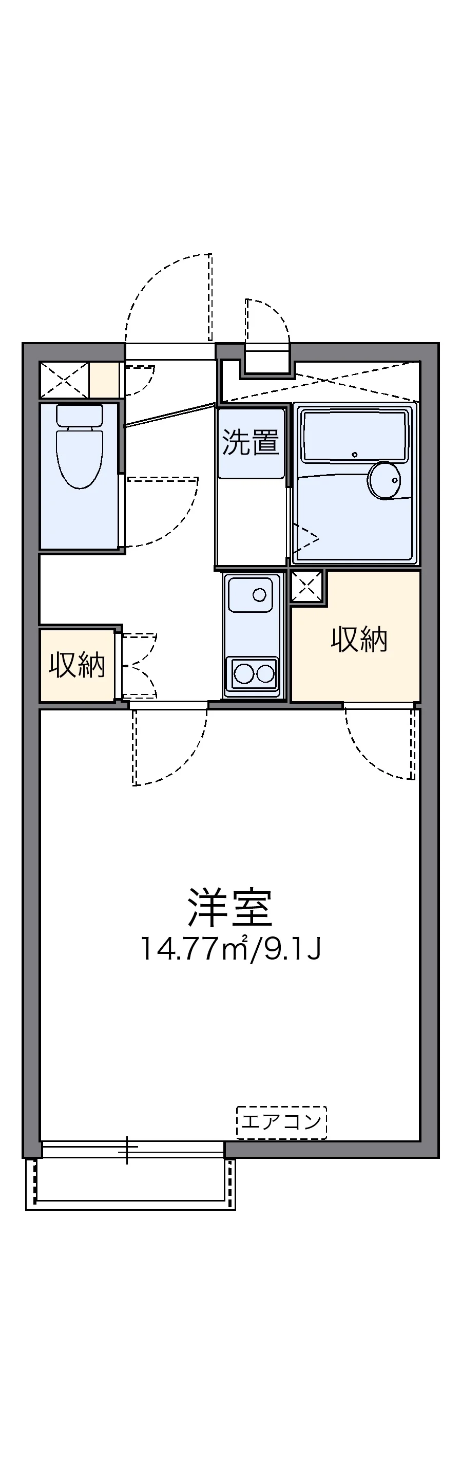 代表的な間取のため実際の間取とは異なる場合があります