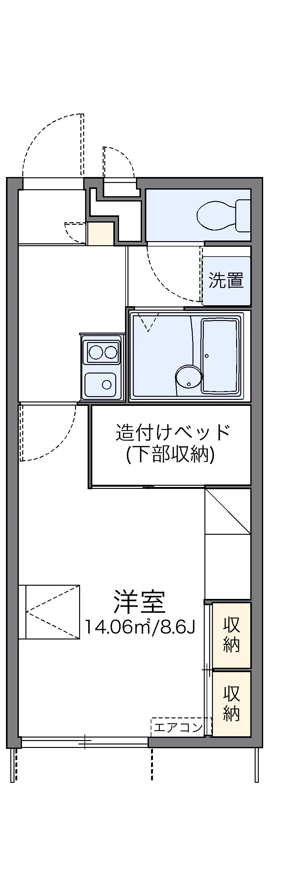 代表的な間取のため実際の間取とは異なる場合があります