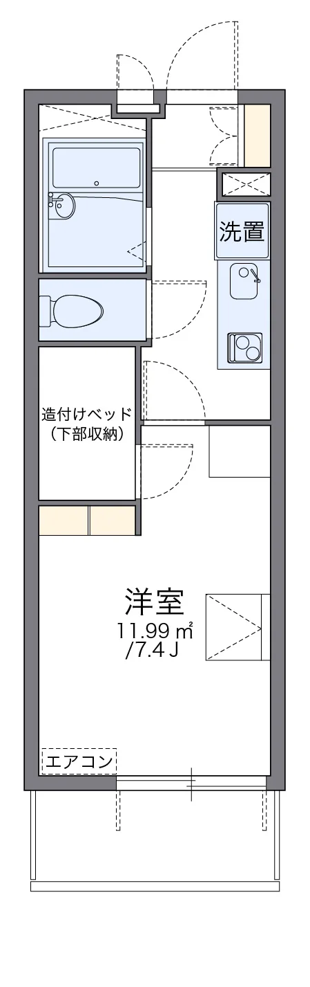 代表的な間取のため実際の間取とは異なる場合があります