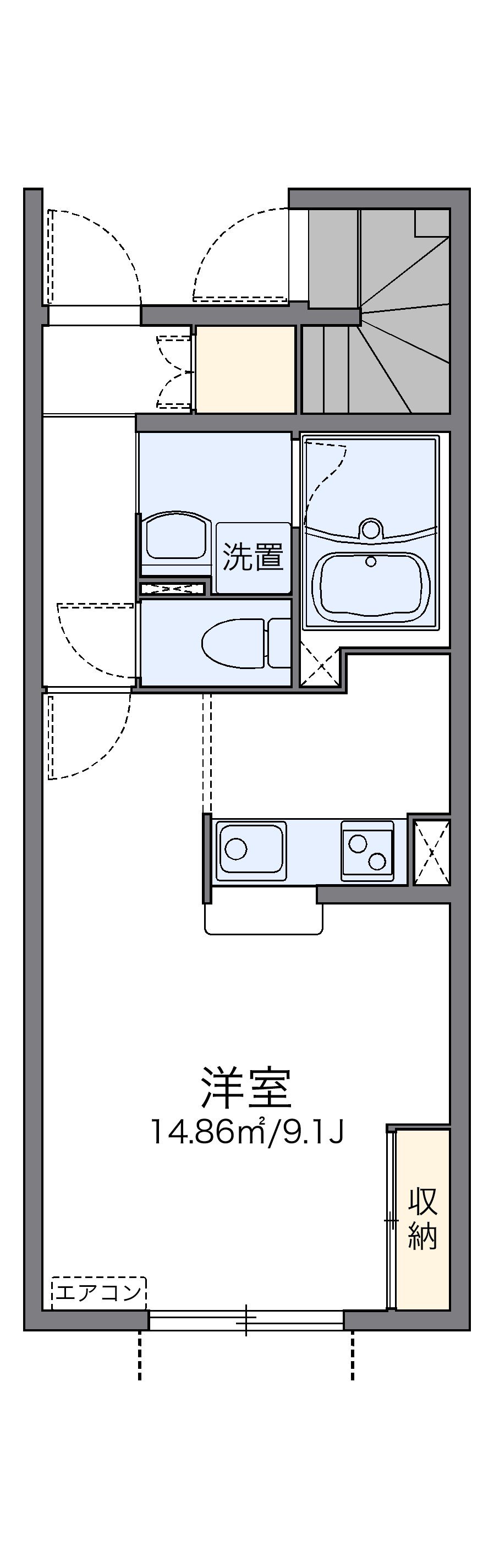 代表的な間取のため実際の間取とは異なる場合があります
