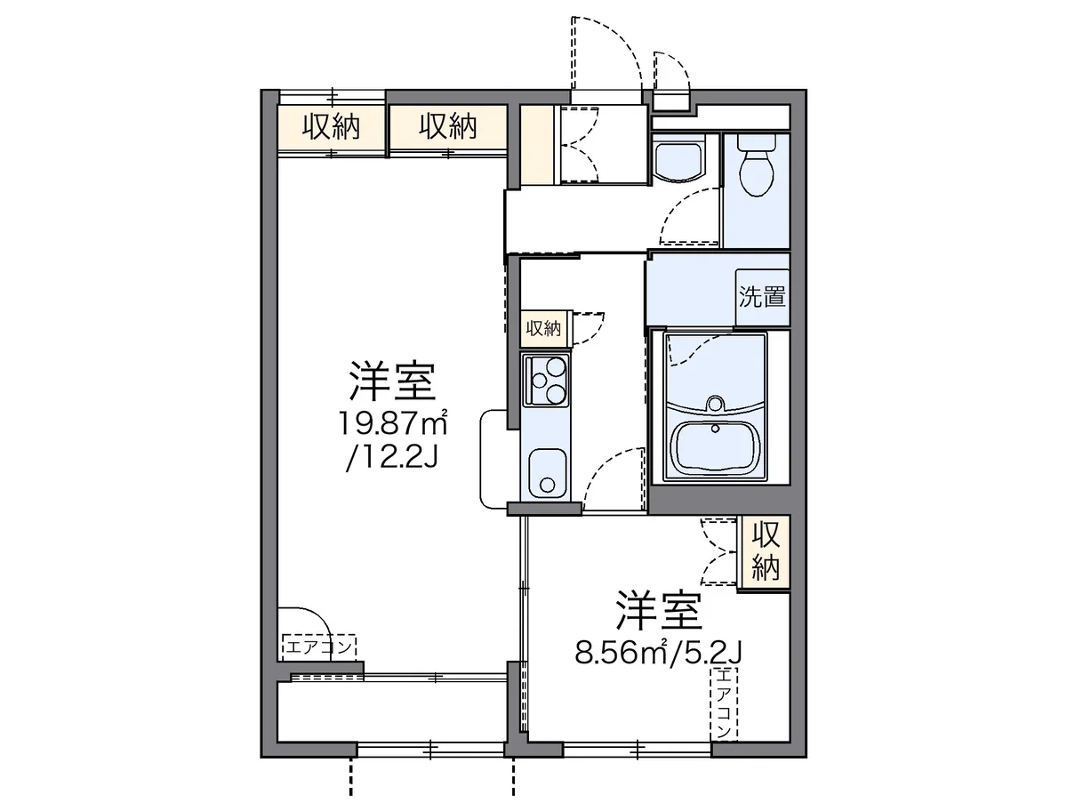 代表的な間取のため実際の間取とは異なる場合があります
