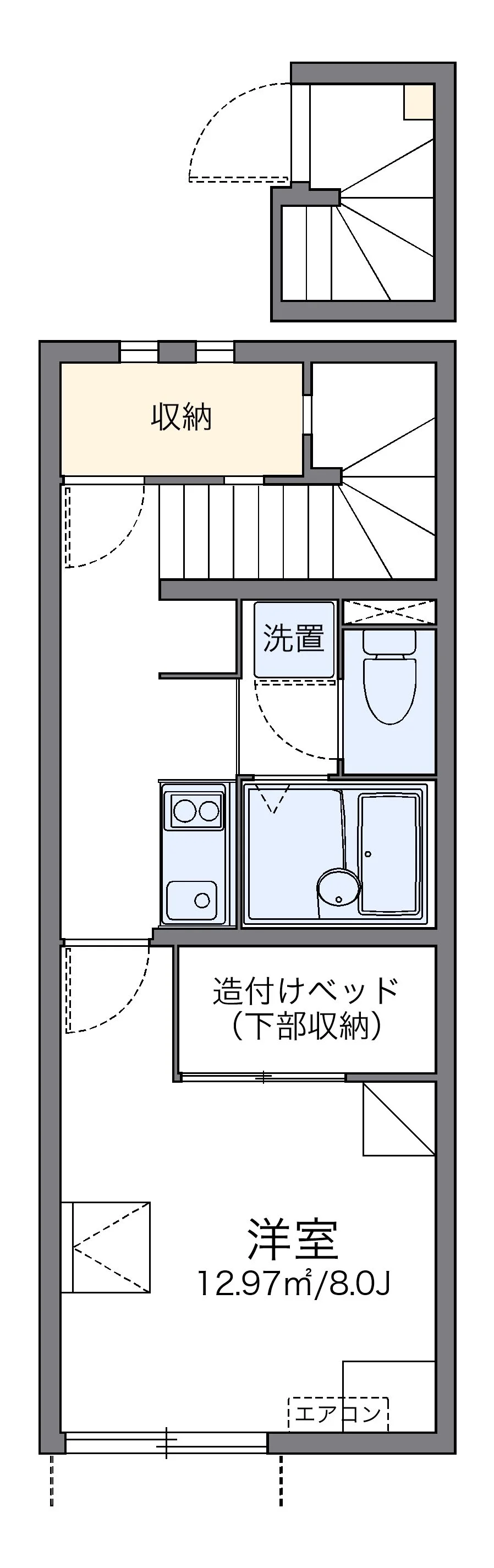 代表的な間取のため実際の間取とは異なる場合があります