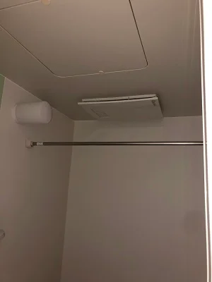 浴室乾燥機で洗濯物が乾く