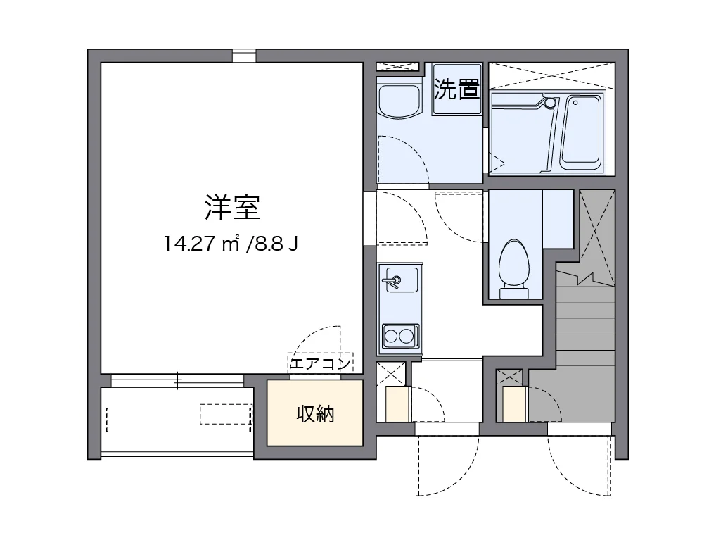 代表的な間取のため実際の間取とは異なる場合があります