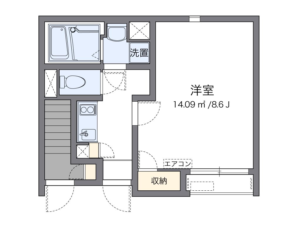 代表的な間取のため実際の間取とは異なる場合があります