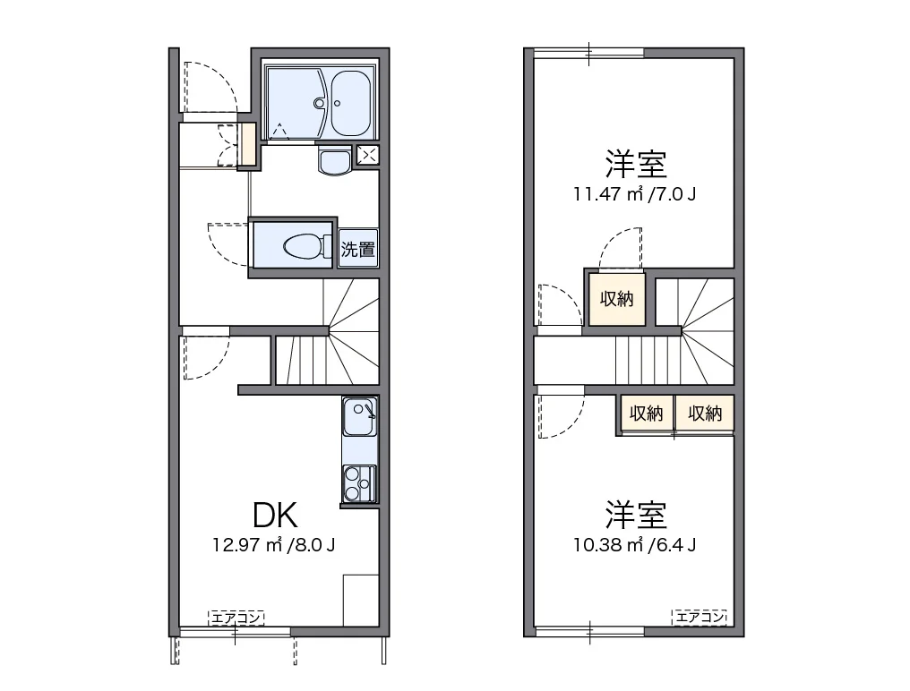 代表的な間取のため実際の間取とは異なる場合があります