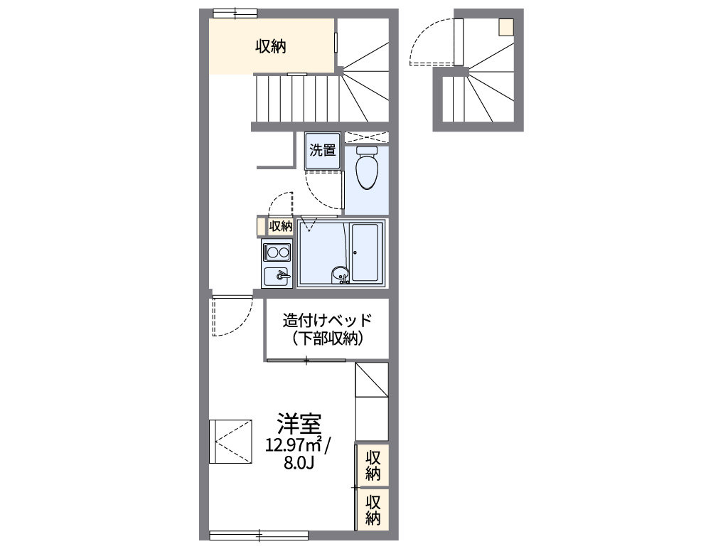 代表的な間取のため実際の間取とは異なる場合があります