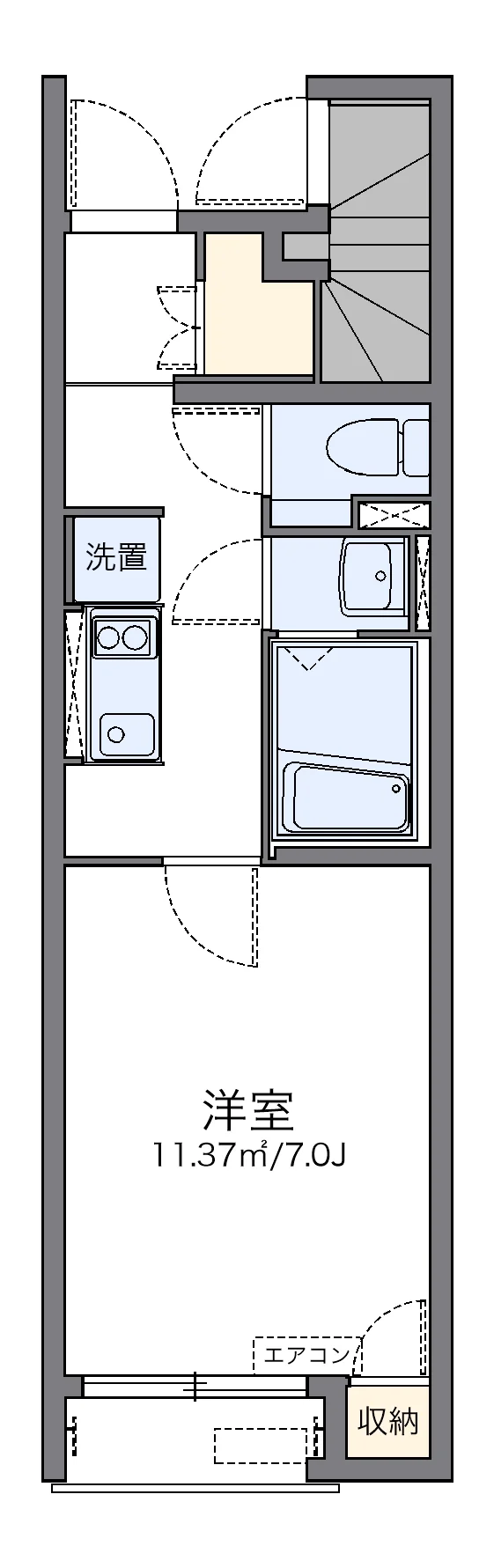 代表的な間取のため実際の間取とは異なる場合があります