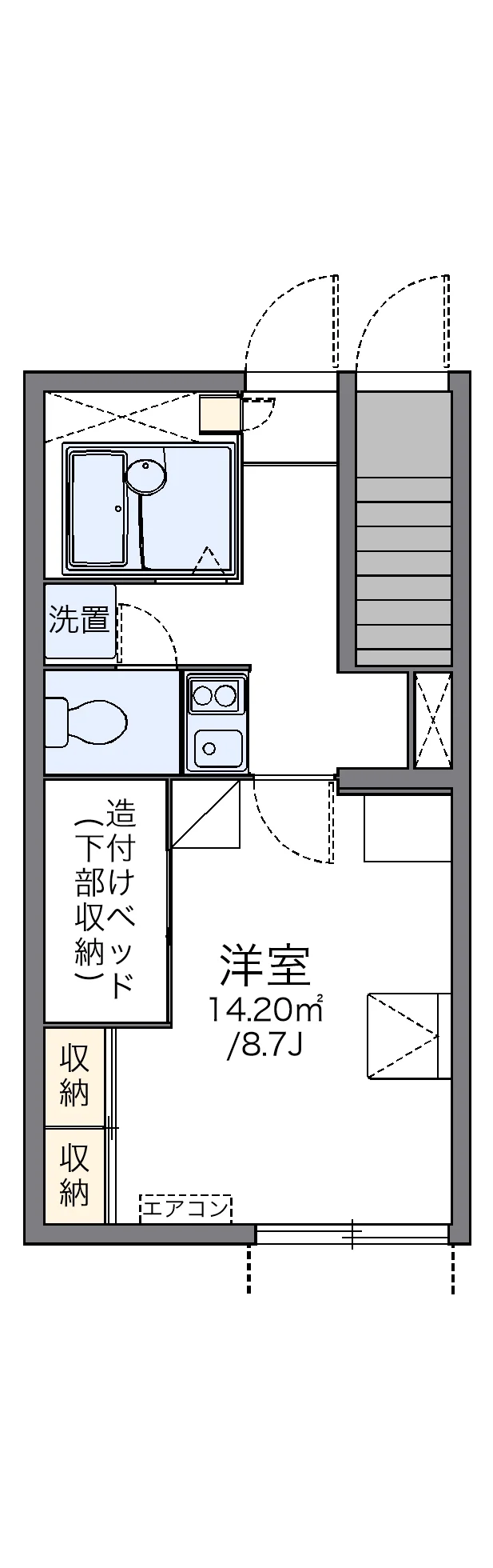 代表的な間取のため実際の間取とは異なる場合があります