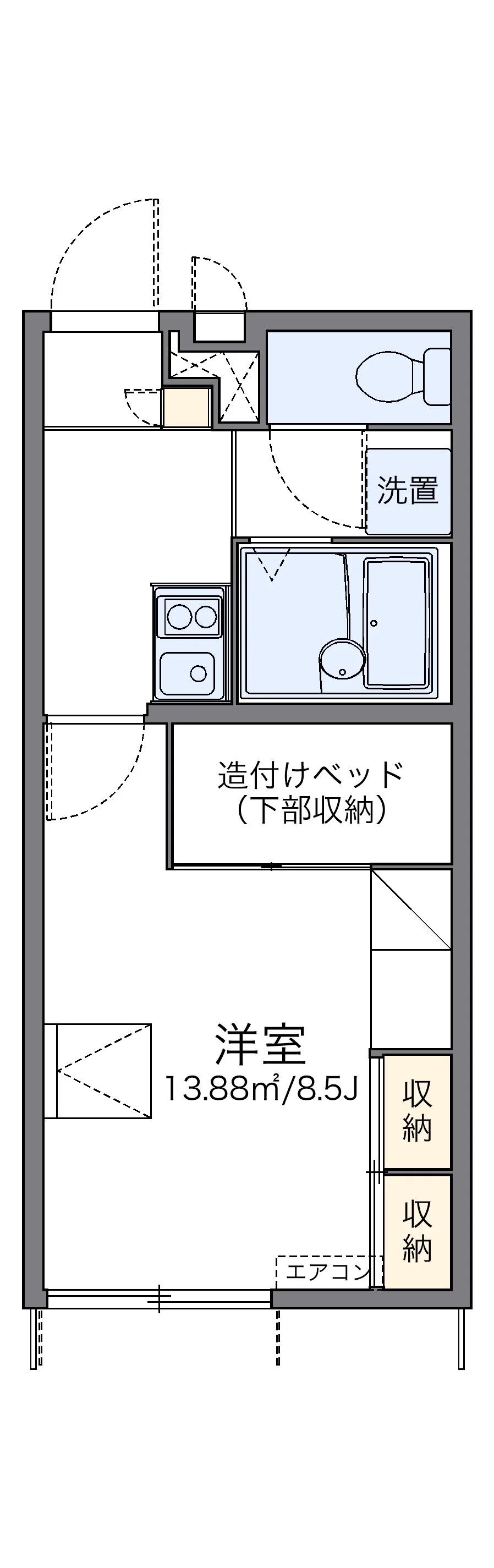 代表的な間取のため実際の間取とは異なる場合があります
