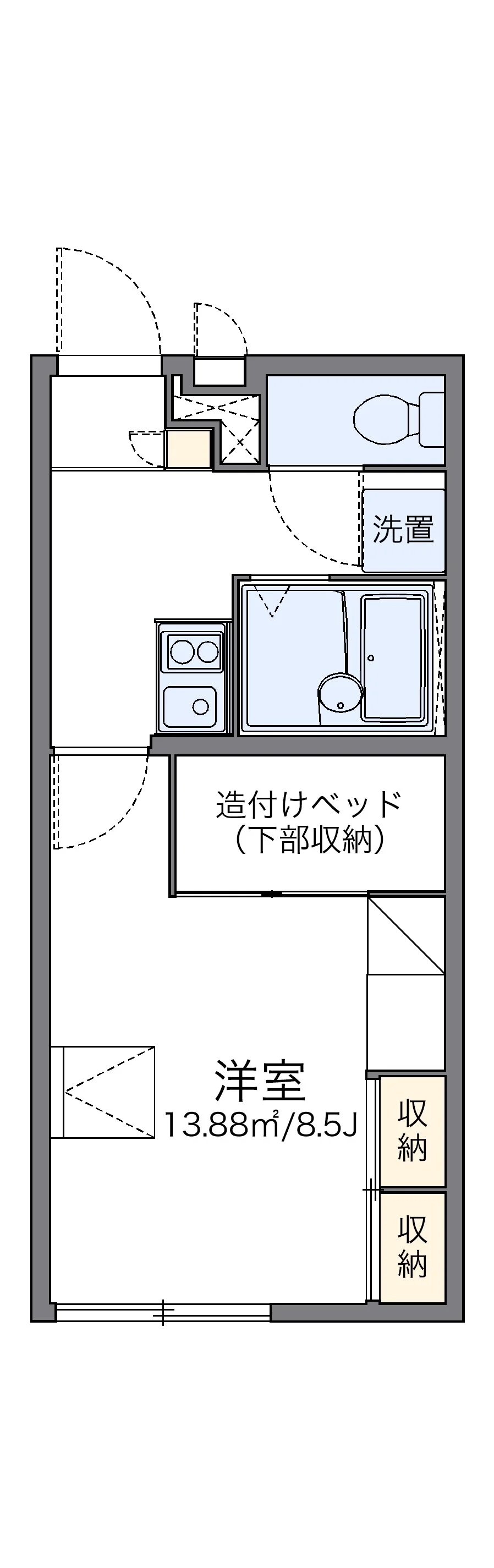 代表的な間取のため実際の間取とは異なる場合があります