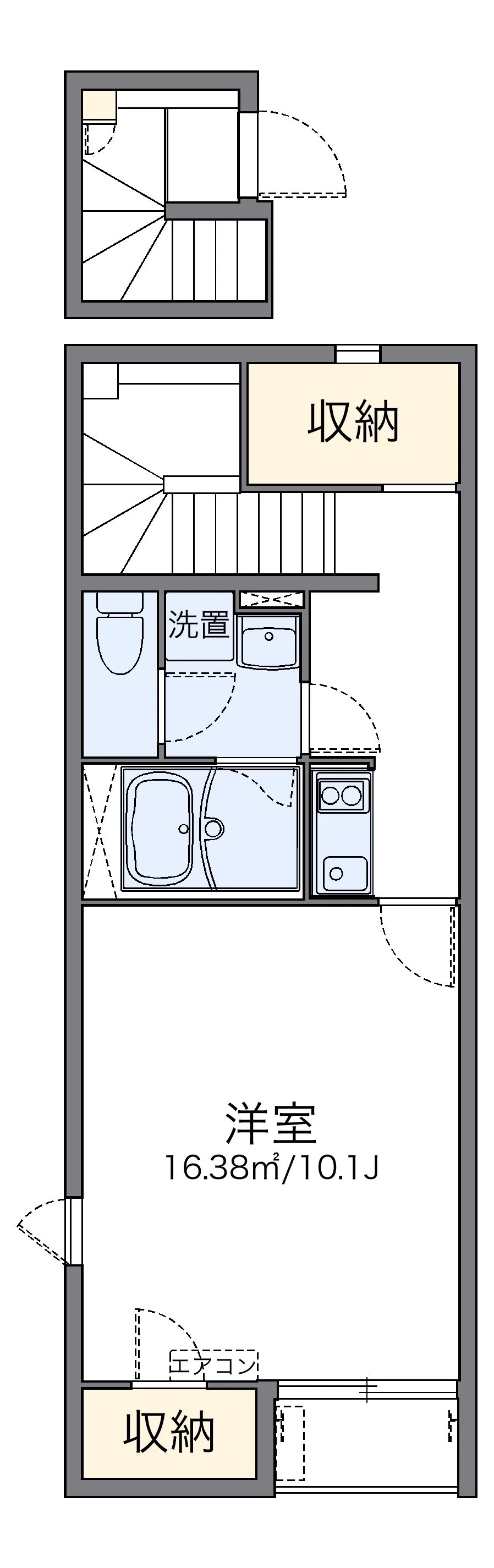 代表的な間取のため実際の間取とは異なる場合があります