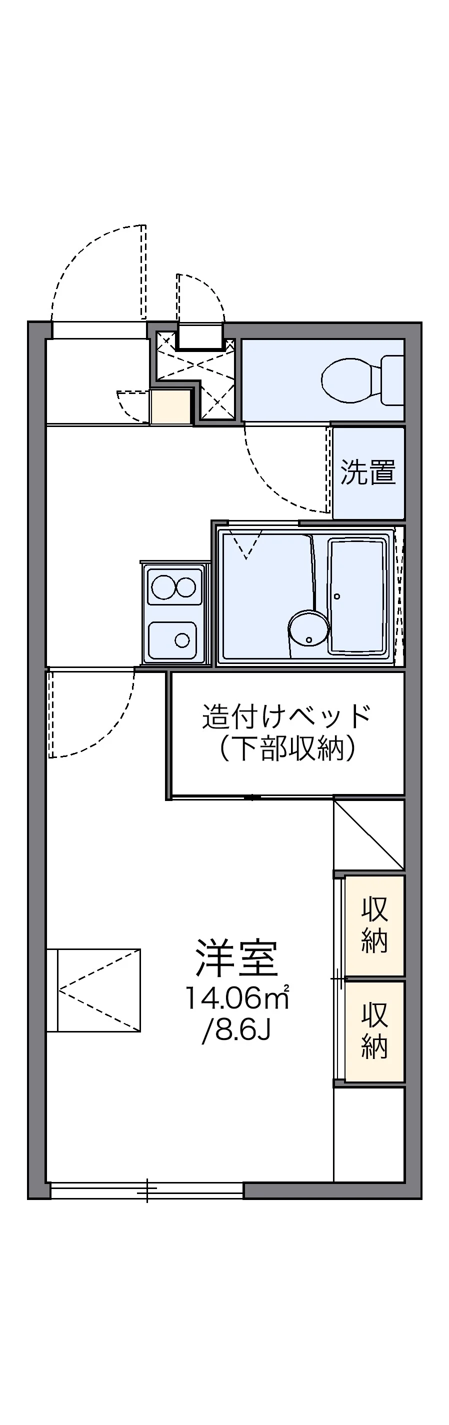 代表的な間取のため実際の間取とは異なる場合があります