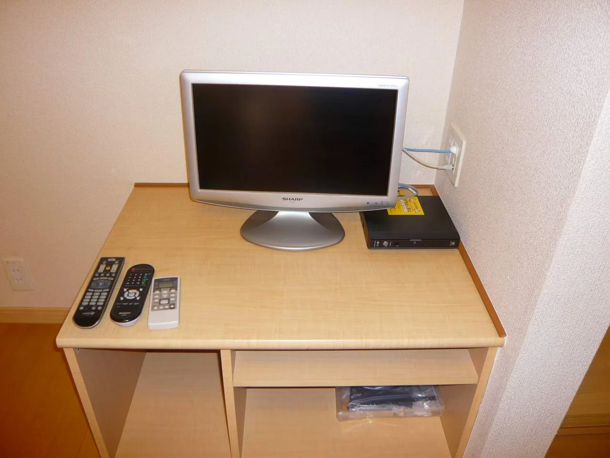 液晶テレビがついています。