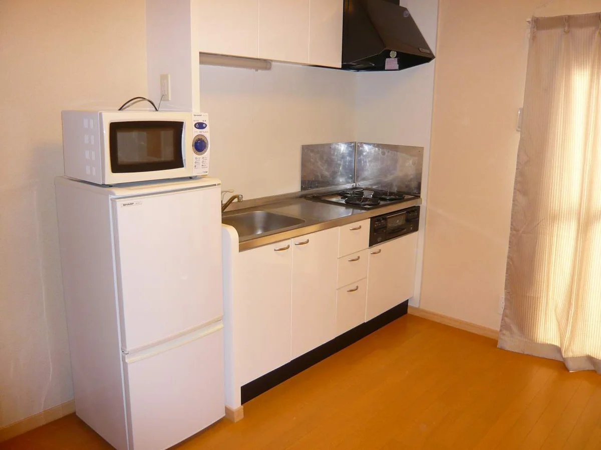 三口で広いキッチンです。