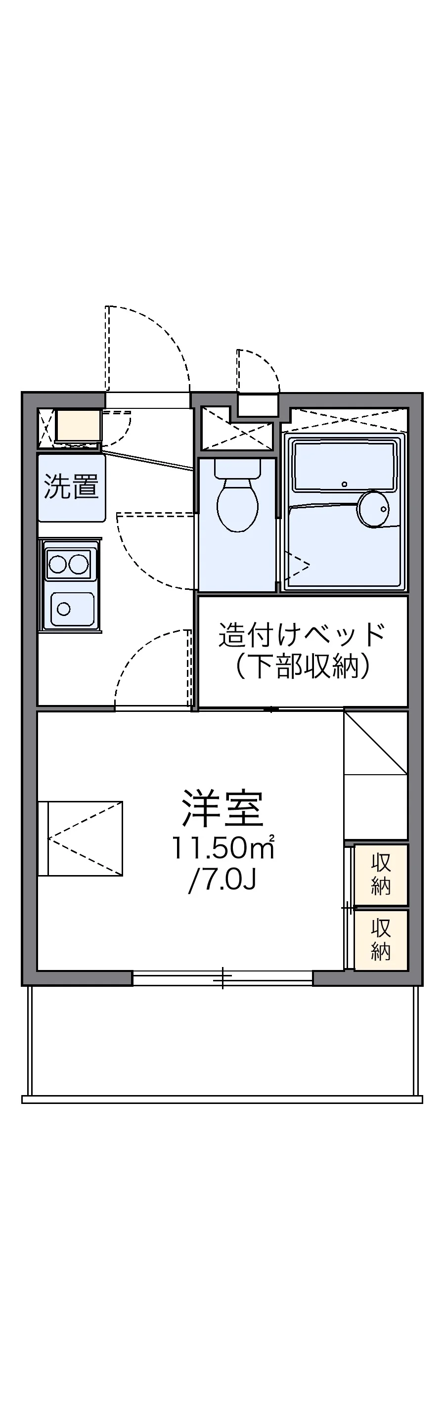 代表的な間取のため実際の間取とは異なる場合があります