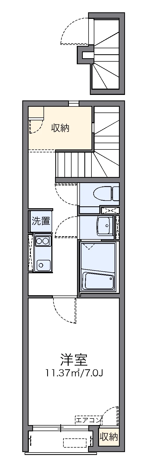 代表的な間取のため実際の間取とは異なる場合があります