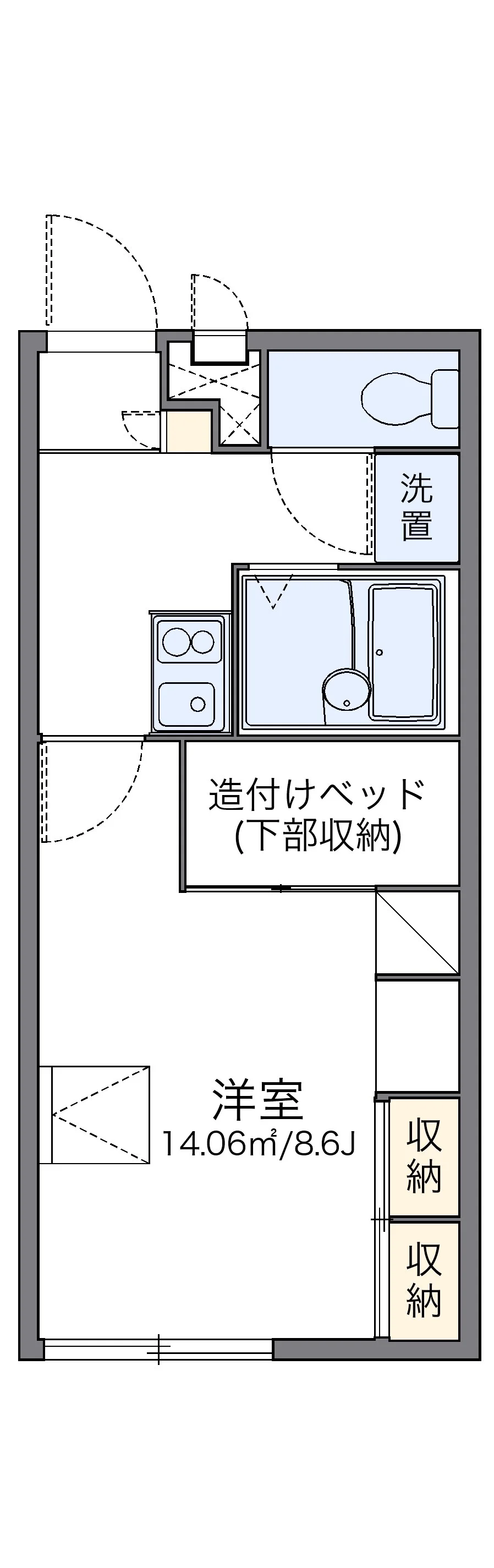 代表的な間取のため実際の間取とは異なる場合があります