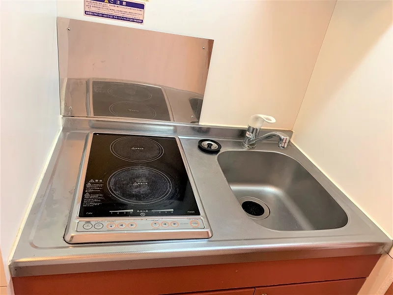 2口ラジエントヒーターコンロ。