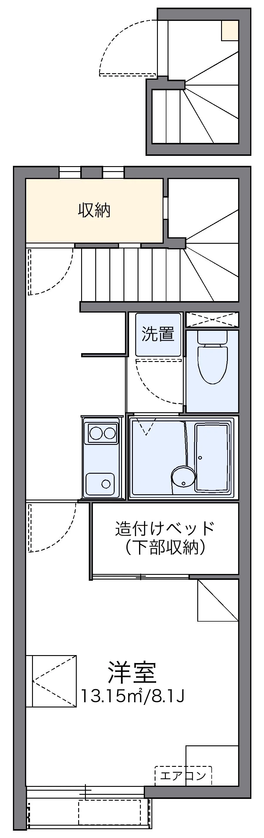 代表的な間取のため実際の間取とは異なる場合があります