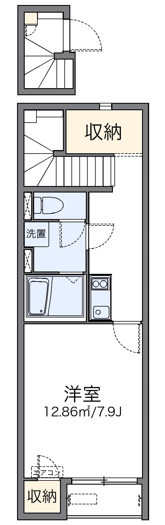 代表的な間取のため実際の間取とは異なる場合があります
