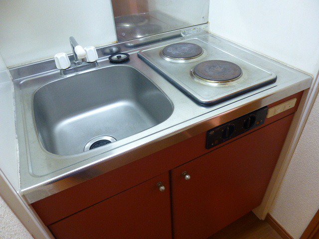 コンロは、電気コンロ２口です♪