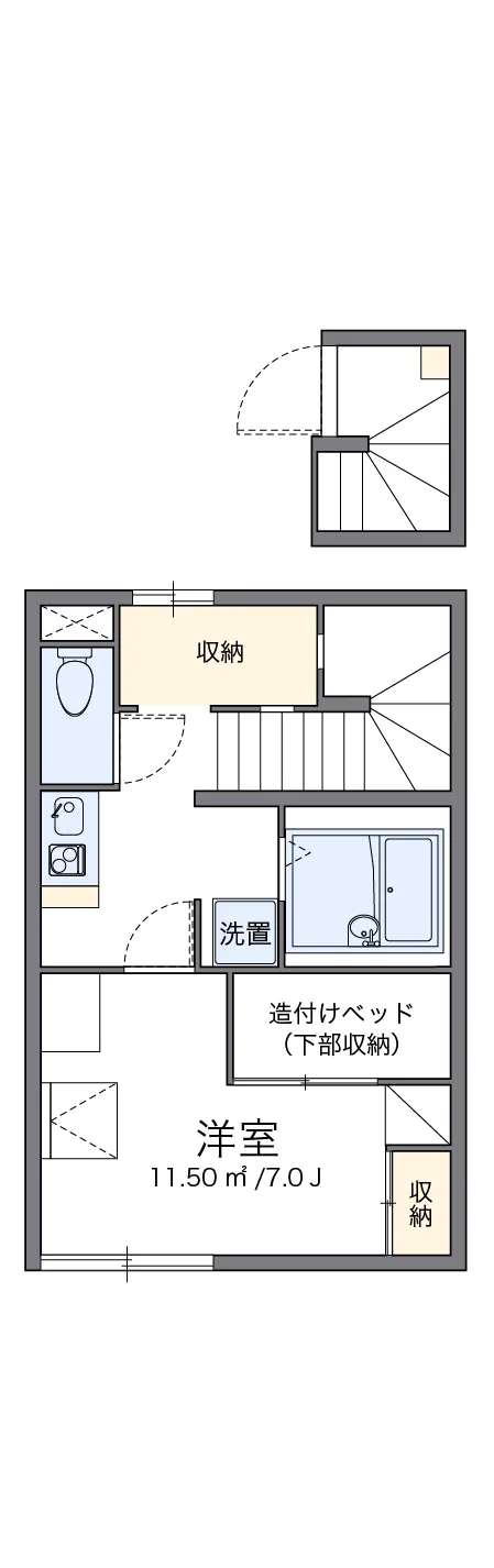 代表的な間取のため実際の間取とは異なる場合があります