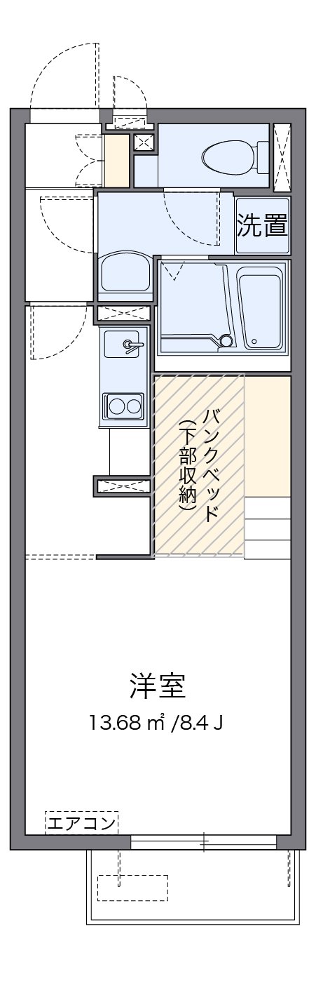 代表的な間取のため実際の間取とは異なる場合があります