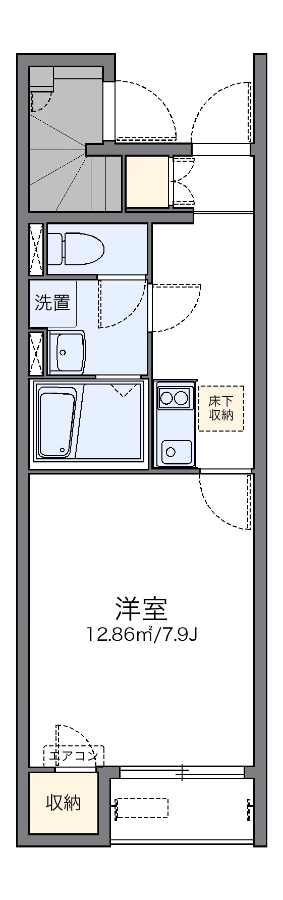 代表的な間取のため実際の間取とは異なる場合があります